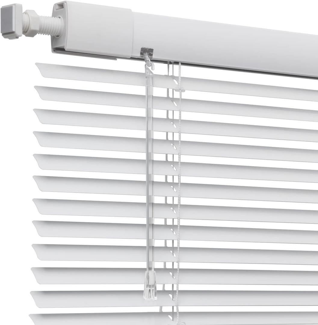 ACMEART Cordless Mini Blinds 1'' - No Drill, Child/Pet Safe, Easy to Install for Windows/Apartments/Rentals, Aluminum, White (18-59'')