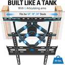 Mounting Dream TV Wall Mount for Most 32-65 Inch TV, Full Motion TV Mount with Dual Arms, Wall Mount Bracket with Swivel and Tilt, Fits 16", 18", 24" Studs, Max VESA 400x400mm, 99 LBS, MD2380-24K