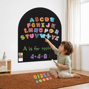 Arch Magnetic Wall Decal for Kids | 39.4'' x 31.5'' | Magnet Wall for Kids | Chalk Board Wall | Peel and Stick Magnetic Chalkboard for Wall | Magnetic Wall Board | Magnetic Play Wall