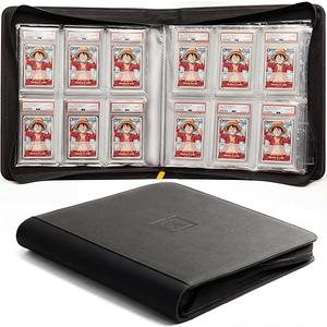X PRO Graded Card Binder - Holds 60 Graded Slabs, Suitable for PSA and CGC Slabs | 6 Pocket Slab Binder Design | Ringless PSA Slab Binder | PSA Slab Case | Graded Card Holder for Long Term Storage