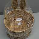 Basket with Handle Kids Cute Bunny Easter Basket Bunny Harvest Flowers Toys Mini Picnic Knitted Birthday Organiser