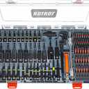 86-Piece Magnetic Impact Nut Driver Set, SAE/Metric Nut Driver Set, Right Angle Drill Driver, Socket Adapters, Bit Holder, Wing Nut Driver, Ratchet Bit Driver, Quick Release Extension, Power Bits