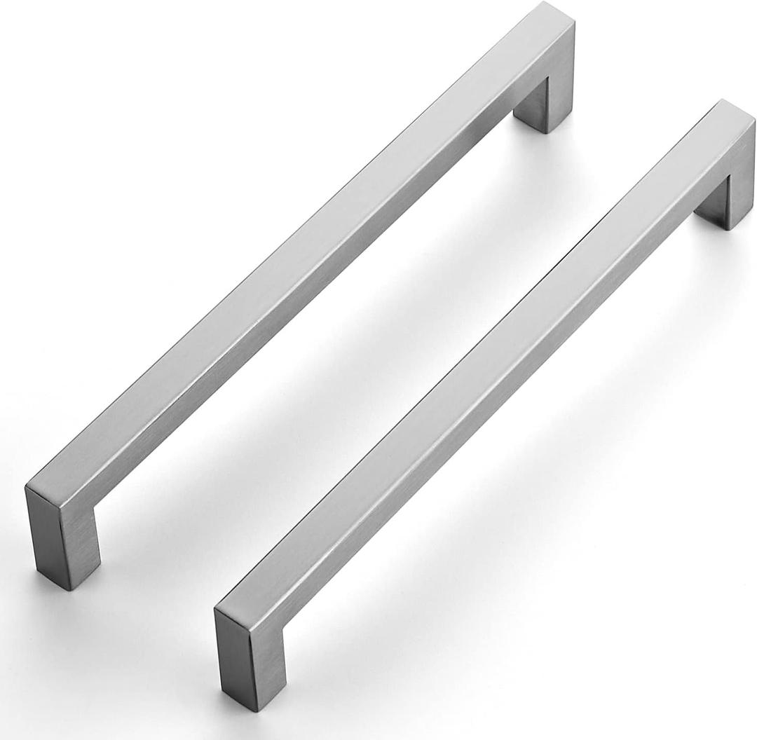 Ravinte 10 Pack Stainless Steel Kitchen Cabinet Handles Brushed Nickel Cabinet Pulls Kitchen Drawer Handles Sleek Dresser Drawer Pulls with 7-1/2 inch Hole Center Satin Nickel Cabinet Hardware