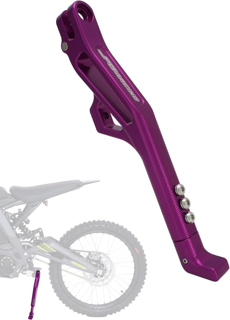 JFG RACING Kickstand for Surron Light Bee,CNC Foot Pegs Kick Stand for Electric Dirt Bike Surron Light Bee X and S/Talaria Sting/X160/X260-Purple