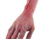 Body Parts Halloween Props, Bloody Fake Severed Broken Hand for Haunted House Halloween Scary Party Decorations Supplies (Blood Hand)