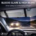 Anti-Glare Sun Visor for Cars, Suitable for Daytime and Nighttime Driving, Blocks UV Rays and Sunlight, Sun Visor Extender with Transparent Anti-Glare Panel and Storage Function