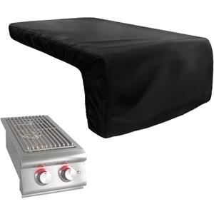Cover for Blaze Premium LTE Built-in Double Side Burners - 2SBBICV,Heavy Duty 600D Waterproof Outdoor Grill Burner Cover with Plush Lining,Suitable 24''L x 13''W x 11''H,Black