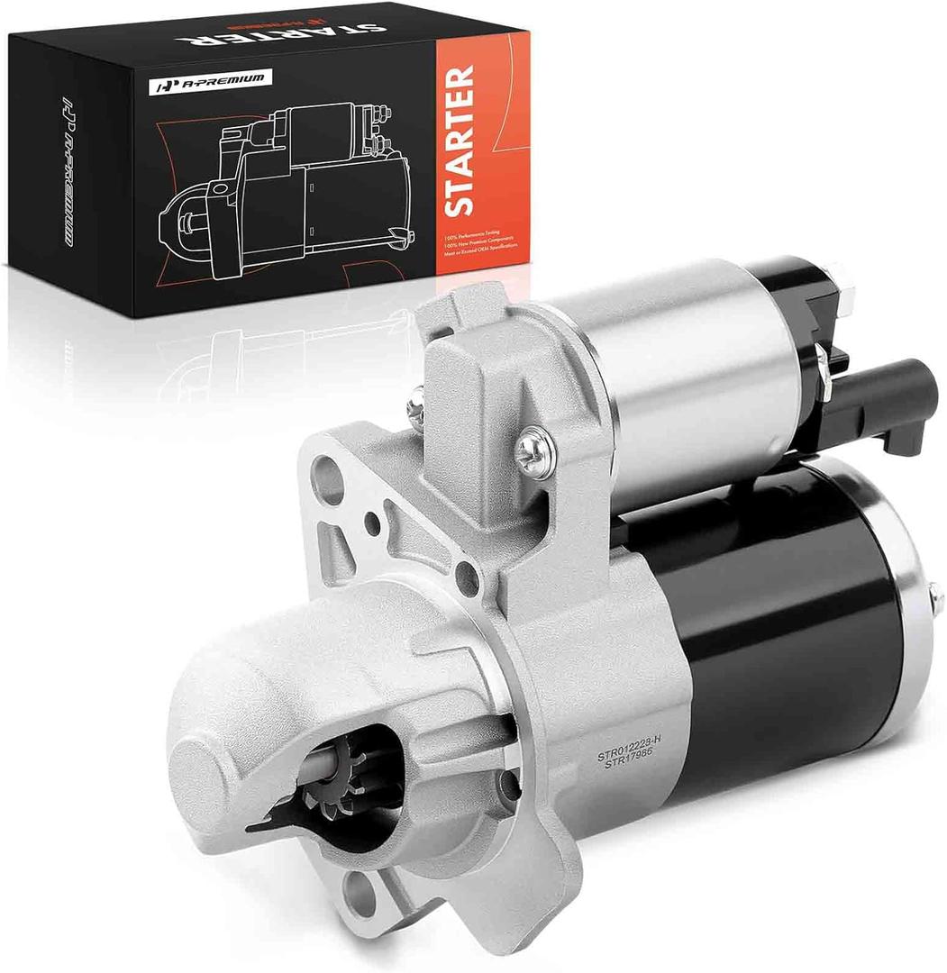 A-Premium Starter Motor Compatible with Chevy Equinox 2008-2017, Malibu, Traverse 2009-2017, Impala 2012-2020 & GMC Terrain 2007-2016, Acadia & Buick Enclave, LaCrosse & Cadillac SRX XTS, 3.0L 3.6L