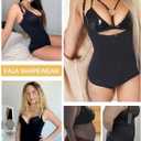 SHAPERX Women's Fajas Colombianas Shapewear Postpartum Tummy Control Body Shaper Girdles Compression Garment (Black, S)
