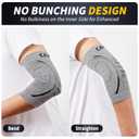 CAMBIVO 2 Pack Elbow Brace for Women and Men, Elbow Compression Sleeve for Tendonitis, Golf Elbow, Tennis Elbow, Arthritis, Bursitis, Weightlifting, and Basketball (Large, Grey)