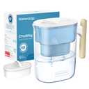 Waterdrop Water Filter Pitcher with 1 Filter, 200-Gallon Long-Life, Chubby 10-Cup Large Water Filter Pitcher, NSF Certified, 5X Times Lifetime, Reduces PFOA/PFOS, BPA Free, Blue