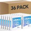 SUNEE White Binders 1 Inch 36 Pack Bulk, Clear View 3 Ring Binders PVC-Free (Fit 8.5x11 Inches) for School or Office Supplies
