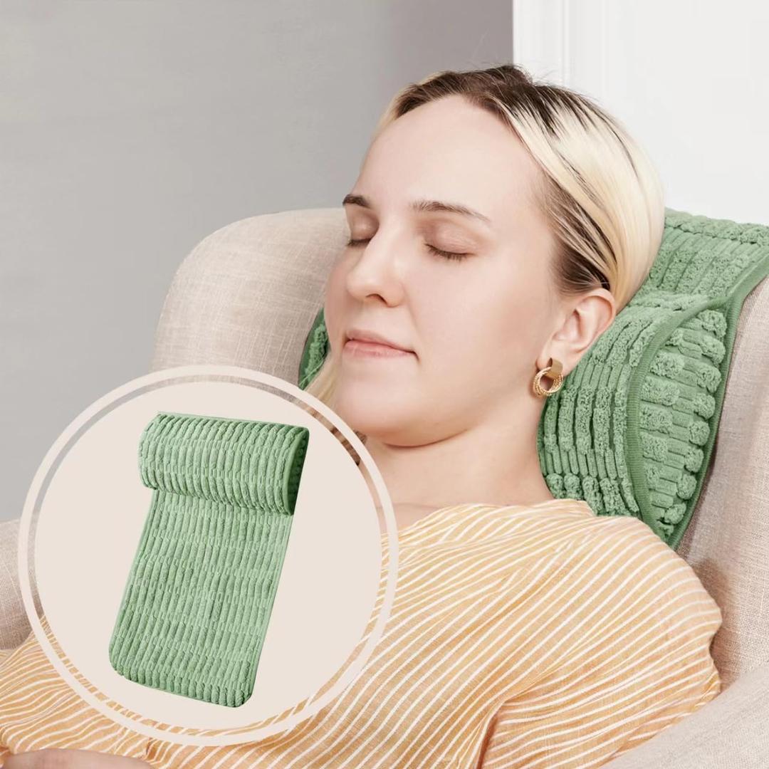 WdFour Headrest Pillow,Memory Pillow,Neck Pillow,Support Cushions for Back or Foot for Sofas, Recliners, Office Chairs, Massage Chairs.(Green, 13" Wx2.7 D)