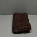 OLANLY Thick Small Bathroom Rugs 24x16, Extra Soft Absorbent Chenille Striped Bath Rugs, Rubber Backing, Machine Wash, Bath Mats for Bathroom Floor, Tub and Shower, Home Decor Accessories, Brown