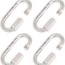 SHONAN Heavy Duty Marine Chain Quick Links, Stainless Steel Chain Connectors, Corrosion Resistant Locking Carabiners (3 Inch, 4 Pack(Marine Grade))