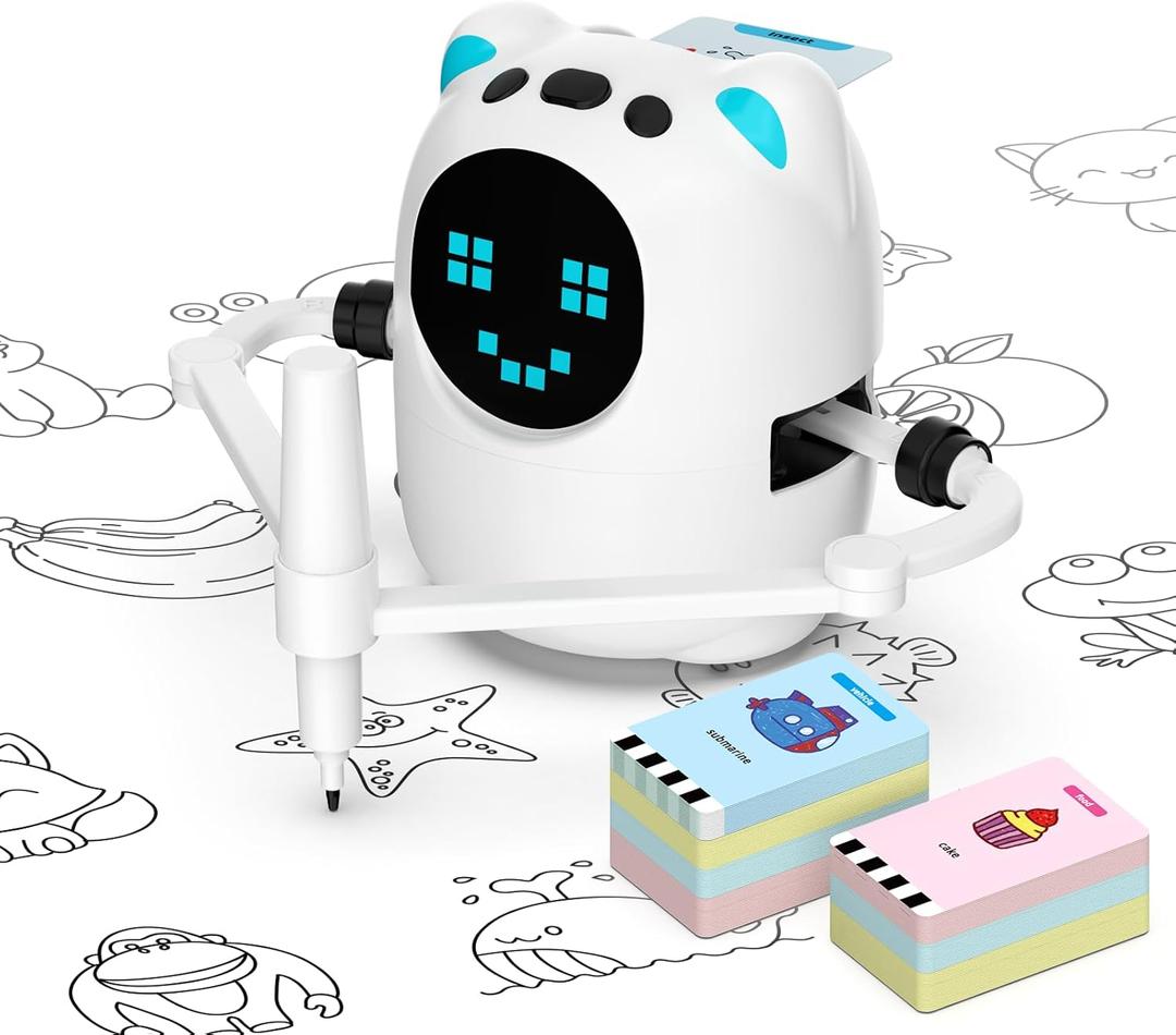 Drawing Robot for Kids, Educational Learning Drawing Toy Doodle Bot, 3 4 5 6 7 8 Year Old Boys Girls Birthday Gift, Kids Toys for Ages 5-7