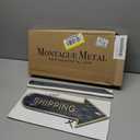 6" x 15.5" Right Arrow Shipping Statement Plaque Sign - Black/Gold