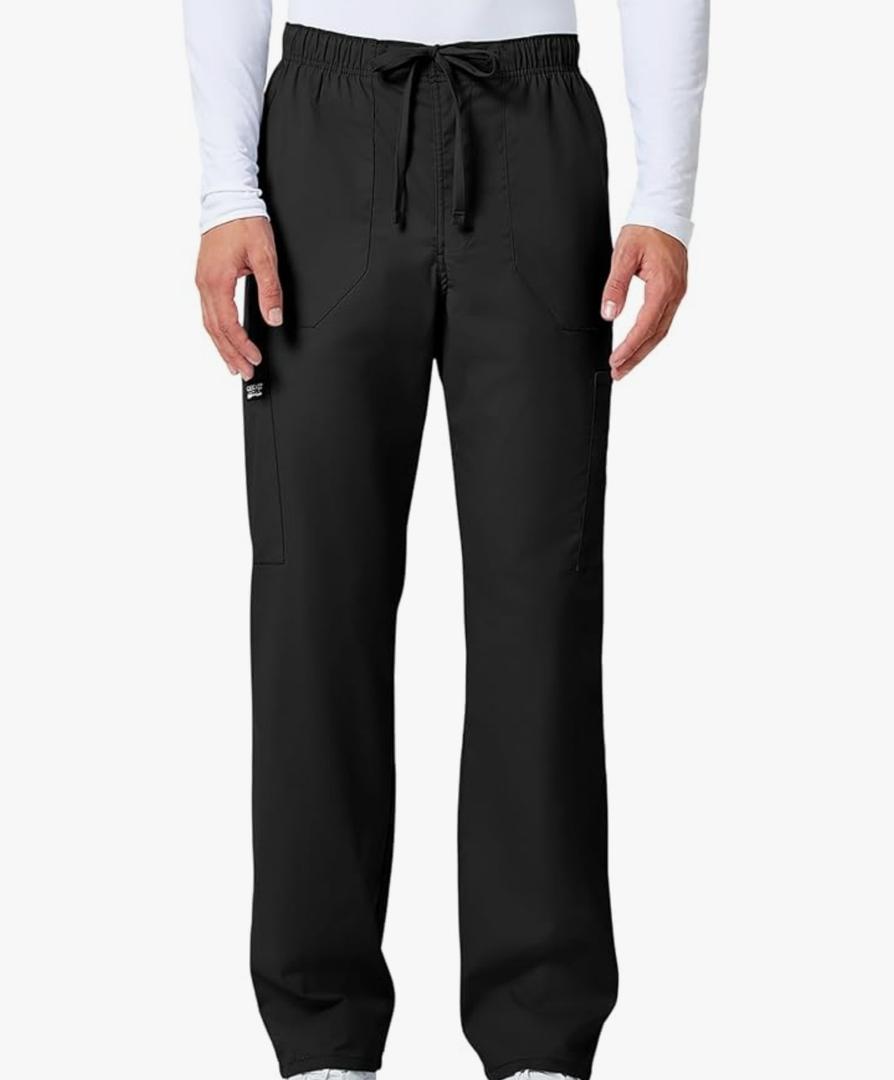 Cherokee WW Professionals Scrubs for Men Tapered Leg Cargo Scrub Pants5 Pockets, Comfortable Fabric, 2-Way Stretch, Zip Fly, Drawstring, Easy Care, Active Shifts, Made for Nursing Professionals, Small