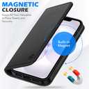 SHIELDON Case for iPhone 17e&16e 6.1", Genuine Leather Wallet RFID Blocking Credit Card Holder Folio Magnetic Kickstand Shockproof Full Protection Cover Compatible with iPhone 16e - Pebbled Khaki