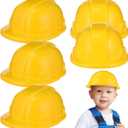 J ojofuny 5Pcs Kids Hard Hat | Construction Hard Hat for Age 0-2 | Sturdy Plastic and Drop-Resistant | Lightweight 49g/1.7oz | Head Size 18 x 16 x 9.5 cm | No Strap | Randomly Plus Stickers