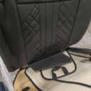 GXT Truck Seat Cover – Premium Synthetic Leather Seat Cushion – Universal Fit for Most Trucks, SUVs, and Sedans, Durable for Long-Lasting Protection (Black with White Stripe)