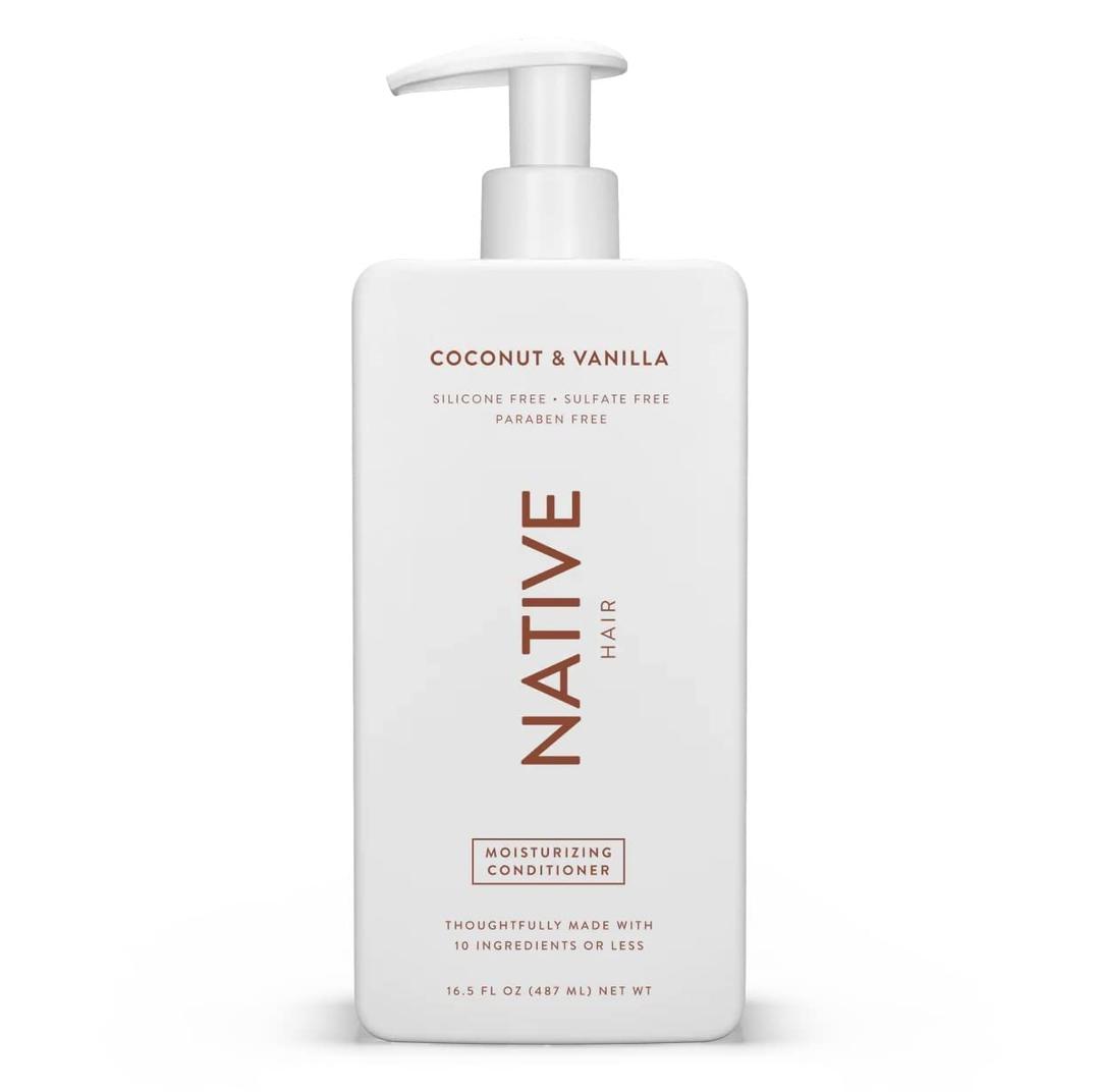Native Coconut & Vanilla Moisturizing Vegan Conditioner, Clean, Sulfate, Paraben and Silicone Free - 16.5 fl oz
