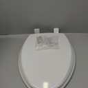 Mayfair Cassel Slow Close Toilet Seat, Easy Clean, Non Slip Premium Wood Seat, Easy Install, Made in USA, Elongated, White