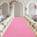 3ftx10ft Pink Carpet Runner, 450GSM Extra Thick Non-Slip TPR Rubber, Indoor/Outdoor Carpet for Hollywood&Oscars Runway, Weddings,Proms,Award Ceremonies,Home Parties,Easy to Clean & Reusable