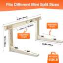 Wall Mounting Bracket for Mini Split AC – Heavy Duty Steel Support for 9,000–36,000 BTU Units – 550lbs Capacity – Rust-Proof Powder Coated, Outdoor Condenser Wall Mount