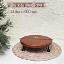 8 Inch Round Wood Riser with Metal Legs - Decorative Pedestal Tray Stand for Countertop Organizer - Farmhouse Boho Style Display Stand for Kitchen, Bathroom, Coffee Bar