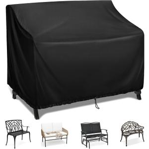 Kingling Outdoor Bench Covers, Patio Loveseats Cover Waterproof Bench Covers for Outdoor Furniture Glider Chair Sofa Cover, 48" W x 29" D x 36" H Black Kingling Outdoor Bench Covers, Patio Loveseats Cover Waterproof Bench Covers for Outdoor Furniture Glider Chair Sofa Cover, 48" W x 29" D x 36" H Black