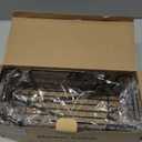 SWTYMIKI Shower Caddy Hanging Organizer - Over the Door Shower Caddy with 6 Hooks, 2 Installation Ways, Stainless Steel Rustproof Bathroom Organizer, Black (Black-1 tier)