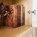 Probrico 10 Pieces Clip On Full Overlay Frameless Furniture Cabinet Door Concealed Hinges Nickel Plated Cabinet Hardware
