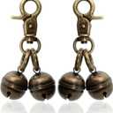 Copper Bells for Dog Collars with Snap Clips - Dog Bells to Go Outside,Made of Pure Copper for Dogs/Cat - Clear Sound & No Rust - Know Where Your Pet