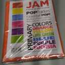 3 x JAM PAPER Plastic 2 Pocket POP Folders - Durable School Folders - Assorted Primary Colors - 6/Pack