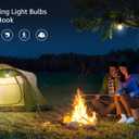 Lepro Portable LED Camping Lantern, Camping Essentials with 3 Lighting Modes, Hanging Tent Light Bulbs with Clip Hook for Camping, Hiking, Hurricane, Power Outages, Batteries Included, 4 Packs