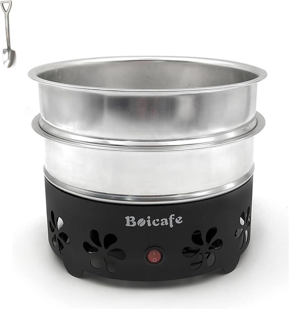 Coffee Bean Cooler Electronic Bean Cooling Machine with 304 Stainless Steel Mesh Two Layers 1.3lb Big Capacity Household Roasting (2 Layers)