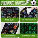 2 x Neon Water Bottle Stickers for Kids Glow in The Dark, 65 PCS Vinyl Soccer Stickers Pack for Laptop Skateboard Phone Case, Cute Colorful Neon Decals for Teens (Luminescent-030ksxx)