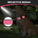 Dog Collar for Small Medium Large Dogs, Reflective, Adjustable Heavy Duty Dog Collar, Soft Neoprene Padded Comfortable for Walking (Pink, M)