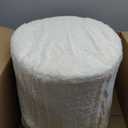 Round Stuffed Pouf, 17x14 inch, White