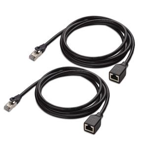 Cable Matters 10Gbps 2-Pack Shielded Cat 6 Ethernet Extension Cable - 6ft (Shielded Ethernet Extender, Cat6 Extension Cable)