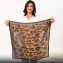 3 x Leopard Cheetah Print Head Scarf Women Neckerchief Scarf for Hair Wrapping at Night Bandana Square Scarf