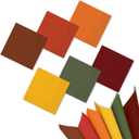 Whaline 120Pcs Fall Colors Cocktail Napkin Autumn Brown Orange Green Beverage Luncheon Paper Napkins 2 Ply for Thanksgiving Home Party Table Decor, 6 Colors (5x5 Inch)