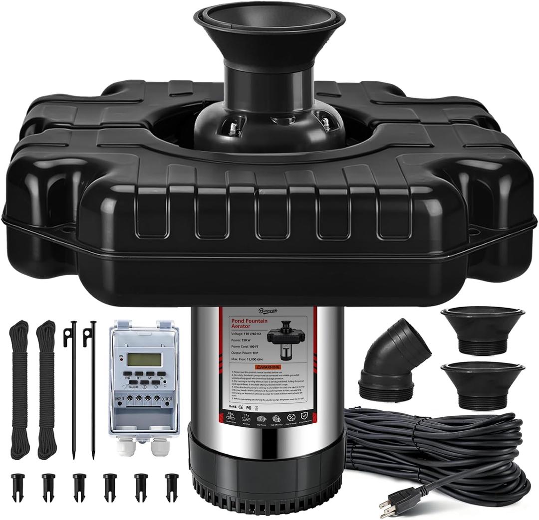 Pond Fountain Aerator，1HP 110V 750W Fountain Pump