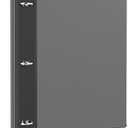 INFUN 1 Inch Telescoping 3 Ring Binder - 1PCS-Black, Flexible Binders with Customizable Front Cover and Clear Catalog Pocket, 1 Inch Rings, 225 Sheet Capacity