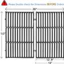 Hongso 19.5 Inch Grill Grates, 24.5 Inch Flavorizer Bars, 34-1/4" Burner Tube Set Kit, Replacement Parts for Weber Genesis 300 Series E310 E320 EP310 S310 S320 Gas Grill (with Side Control Panel Only)