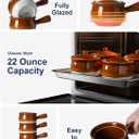 LE TAUCI French Onion Soup Bowls, 22 Ounce Ceramic Soup Bowls with Handles, Soup Crocks with Lids for Soup, Cereal, Chilli, Beef Stew, Oven Safe Stackable Serving Bowls Set, Set of 4