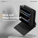 MAGEASY CoverBuddy Magic Keyboard Compatible Case for iPad Pro 11" (M5 2025 / M4 2024, 6th/5th Gen) iPad Case fits Magic Keyboard for 11 inch iPad Pro with Built-in Pencil Holder (Leather Black 5.05)