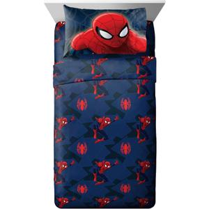 MARVEL Spiderman 'Saving the Day' Microfiber 4 Piece Full Sheet Set