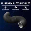14 Inch 12ft Aluminum Ducting-4 Layer Protection Dryer Vent Hose for HVAC Heating Cooling Ventilation and Exhaust, 2 Clamps Included